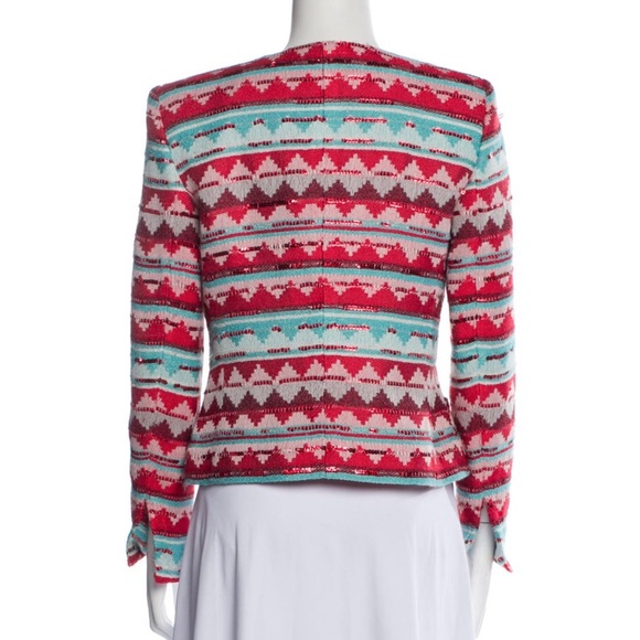 Rena Lange striped evening jacket | size 8 - Picture 2 of 7